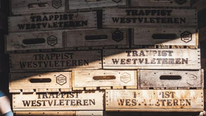 Belgian beer original crates trappist westvleteren Perfect B, Verzamelen, Biermerken, Nieuw, Reclamebord, Plaat of Schild, Ophalen