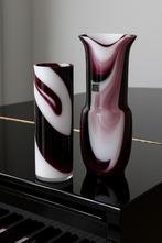 duo de vases assortis en verre de Murano,, Huis en Inrichting, Overige kleuren, Verzenden, Minder dan 50 cm, Glas