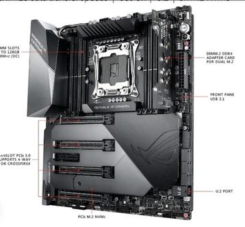 ASUS RAMPAGE VI EXTREME+i9-7900X 10-core. beschikbaar voor biedingen
