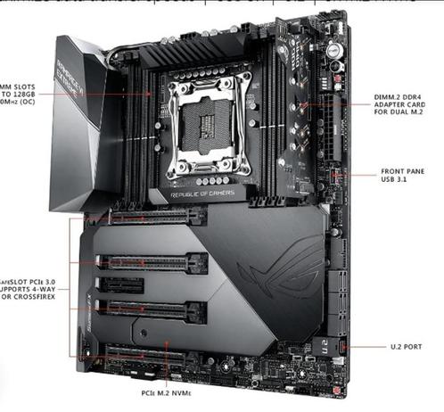 ASUS RAMPAGE VI EXTREME+i9-7900X 10-core., Computers en Software, Moederborden, Zo goed als nieuw, Intel, DDR4, Ophalen of Verzenden