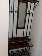 Giet ijzeren kapstok met spiegel en zitbank, Huis en Inrichting, Ophalen, Zo goed als nieuw