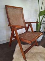 Antieke vintage rotan rieten koloniale plooistoel stoel, Ophalen