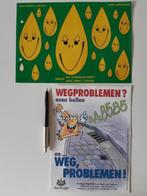 Supergrote vintage stickers Wegentelefoon/Dreft, Verzenden