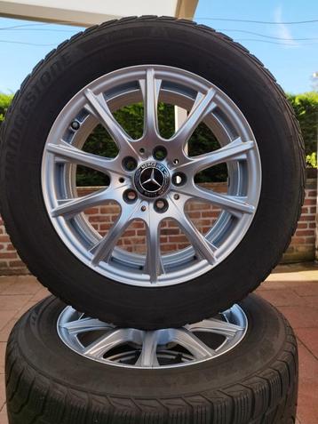 Winterbanden 205/60/R16 met originele Mercedes velgen+sensor beschikbaar voor biedingen