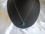 Ketting zilver met Serpentine hartje, Nieuw, Ophalen of Verzenden, Met edelsteen, Groen