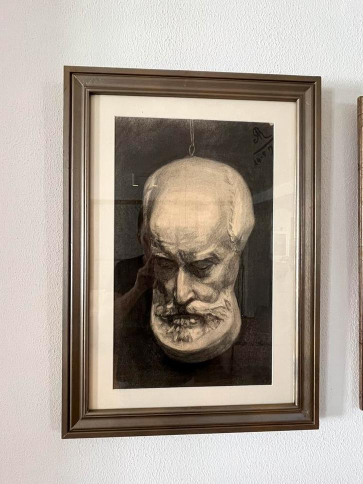 Klassieke houtskool tekening - Anne Rutten, Antiek en Kunst, Kunst | Schilderijen | Klassiek, Ophalen of Verzenden