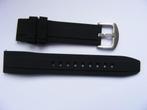 Niieuwe 20mm Rubber Siliconen horlogeband zwart, Handtassen en Accessoires, Nieuw, Ophalen of Verzenden, Zwart
