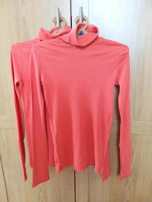 Petit Bateau Orange Coral Lot 2 14-jarig onderhemd met col, Kinderen en Baby's, Kinderkleding | Overige, Gebruikt, Jongen of Meisje
