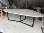 Mortex eettafel/bureau met zwart aluminium onderstel, Huis en Inrichting, Tafels | Eettafels, Ophalen, Overige materialen, 100 tot 150 cm