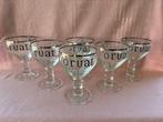 6 Orval glazen op voet, Ophalen of Verzenden, Zo goed als nieuw, Bierglas