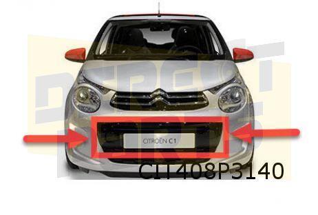 Citroen C1 (5/14-2/22 (B4) voorbumpergrille onder Origineel!, Auto-onderdelen, Carrosserie, Bumper, Citroën, Voor, Nieuw, Verzenden