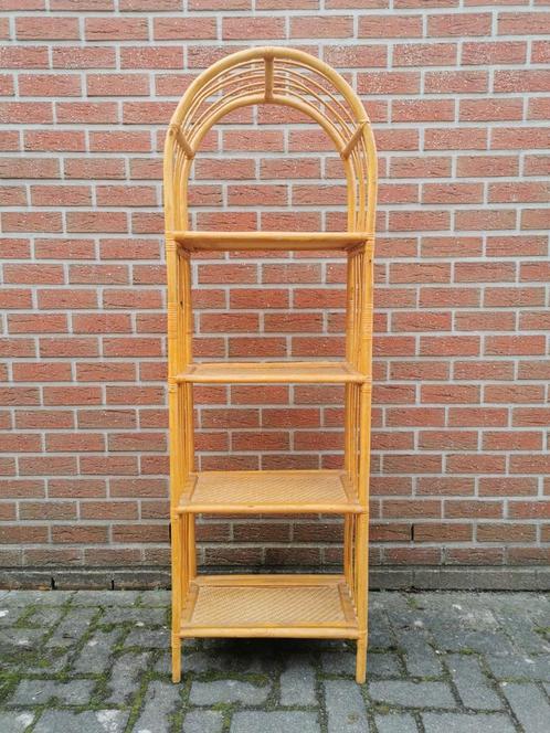 Vintage rotan Boogrek / wandkast, Huis en Inrichting, Woonaccessoires | Etagères, Gebruikt, Ophalen of Verzenden