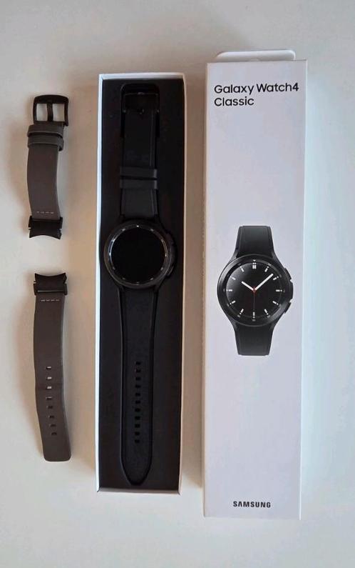 GALAXY WATCH 4 CLASSIC 46MM ZWART, Handtassen en Accessoires, Smartwatches, Zo goed als nieuw, Android, Zwart, Afstand, Calorieverbanding