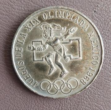25 pesos Mexique Jeux olympiques d'été de 1968. Argent 0,720