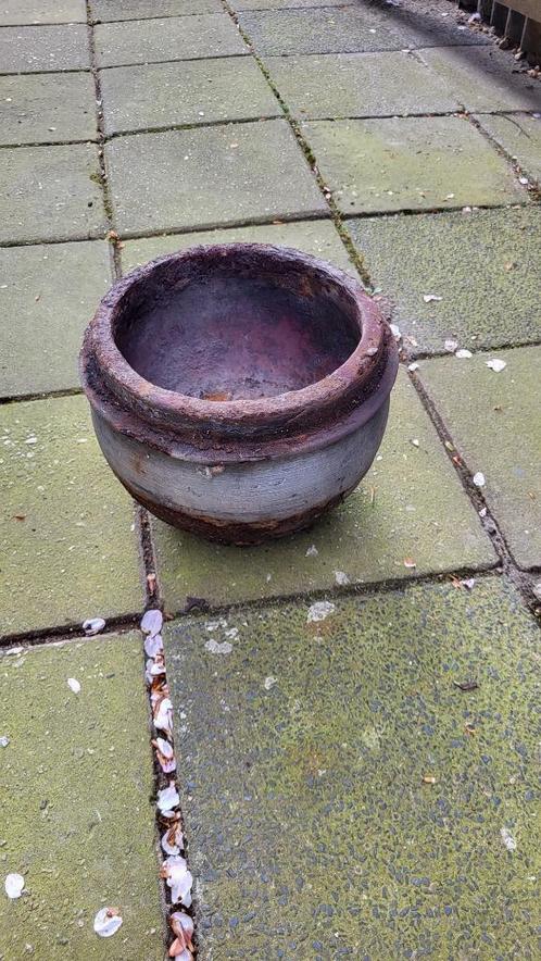 plattebuiskachel gietijzeren pot met rooster en deksel, Huis en Inrichting, Kachels, Gebruikt, Plattebuiskachel, Ophalen