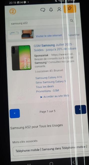 Samsung galaxy A52s, 10 mégapixels ou plus, Enlèvement, Utilisé, Sans abonnement