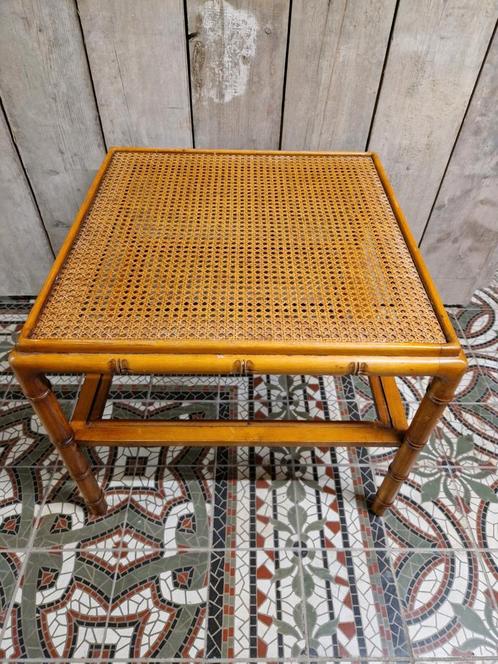 Vintage mid century salontafel, Huis en Inrichting, Tafels | Bijzettafels, Zo goed als nieuw, Glas, Ophalen of Verzenden