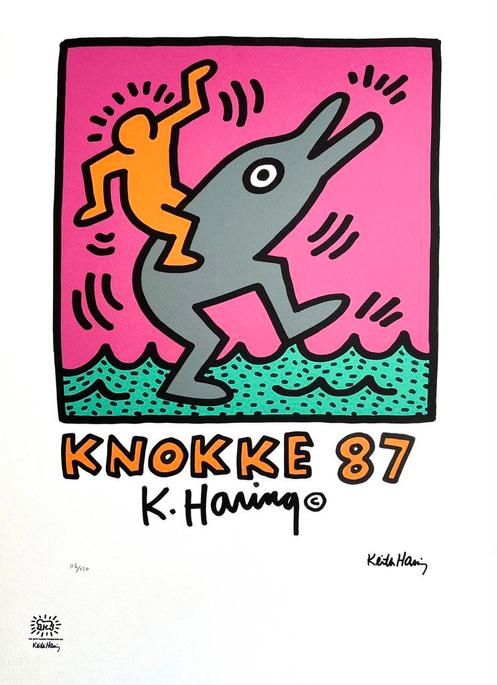 Prachtige Lithografie + certificaat • Keith Haring • Knokke, Antiek en Kunst, Kunst | Litho's en Zeefdrukken, Ophalen of Verzenden