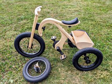 leg&go 3-in-1 houten loopfiets + Tricycle kit - als nieuw beschikbaar voor biedingen