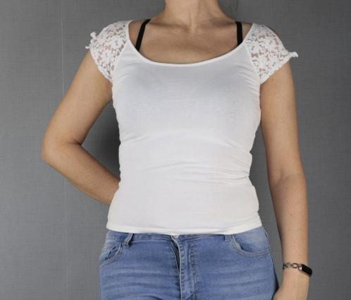 Wit tshirt met open schouder van Bershka - Maat medium, Vêtements | Femmes, T-shirts, Blanc, Enlèvement ou Envoi