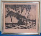 A. Blomme (1889-1978) Ets Gesigneerd 1919, Antiquités & Art, Enlèvement ou Envoi