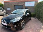 Citroën DS3 Cabrio 1.6i Benzine Led Airco Navi 12M Garantie, Auto's, Voorwielaandrijving, Euro 5, Zwart, Cabriolet