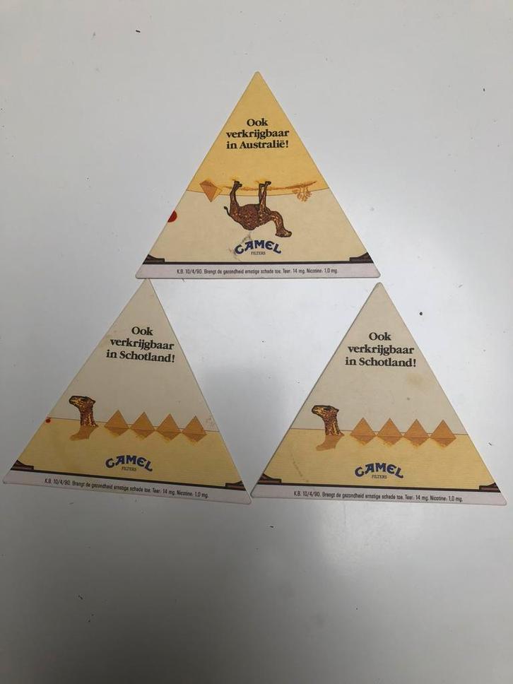Bierviltjes Camel sigaretten, Verzamelen, Rookartikelen, Aanstekers en Luciferdoosjes, Zo goed als nieuw, Overige typen, Ophalen of Verzenden