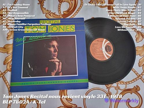 Tom Jones Recital is terug op 33T vinyl - 1978, Cd's en Dvd's, Vinyl | Overige Vinyl, Gebruikt, 12 inch, Ophalen of Verzenden