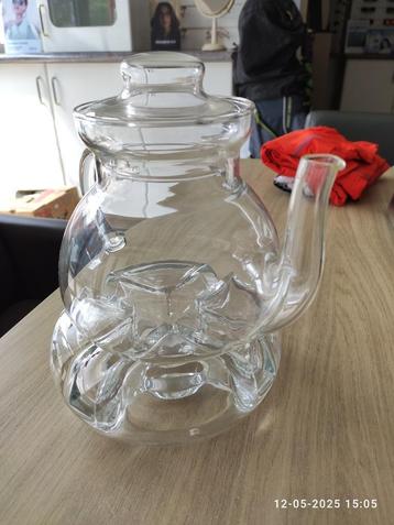 Glazen theepot met verwarmingselement, Enlèvement, Comme neuf, Verre, Autres types