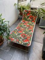 Vintage ligbed - strandstoel - tuinstoel, Tuin en Terras, Tuinstoelen, Gebruikt, Ophalen of Verzenden