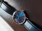 heren horloge , august berg met leren bandje. zeer mooi ., Leer, Staal, Polshorloge, Ophalen of Verzenden