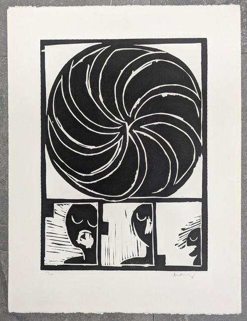 Alechinsky - Roue (houtsnede), Antiek en Kunst, Kunst | Litho's en Zeefdrukken, Ophalen