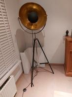 studiolamp met statief – messing look, Huis en Inrichting, Ophalen, Zo goed als nieuw, Metaal, Industriële / vintage uitstraling