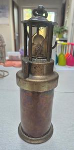 Mijnwerkerslamp antiek 2, Caravanes & Camping, Lampes de poche, Enlèvement, Utilisé