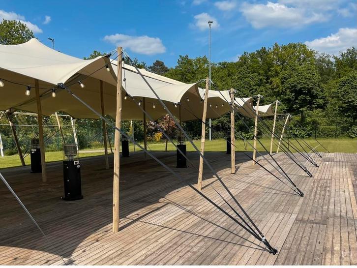 HUUR STRETCHTENT + installatie, Tuin en Terras, Partytenten, Zo goed als nieuw, Verzenden