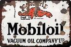 Panneau en métal Mobiloil - rétro vintage mancave, Enlèvement ou Envoi, Neuf, Panneau publicitaire