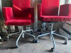 Retro stoelen, Gebruikt, Ophalen of Verzenden, Bureaustoel, Rood