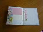 Roze wit briefpapier en envelop met roze tulpen, Ophalen of Verzenden