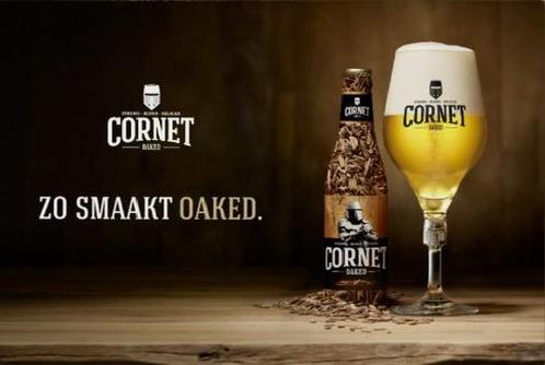 Reclamebord vintage Cornet oaked - mancave poolhouse nieuw, Verzamelen, Biermerken, Nieuw, Reclamebord, Plaat of Schild, Ophalen of Verzenden