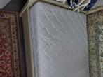 Bed + elektrische lattenbodem, 100 cm, Gebruikt, Eenpersoons, Bruin