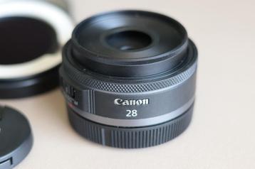 Canon RF 28 mm F/2.8 STM + Pare-soleil + Filtre ND64 beschikbaar voor biedingen