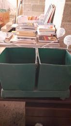 2 cache-pots sur support à roulettes, Jardin & Terrasse, Enlèvement ou Envoi, Comme neuf