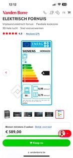 Siemens fornuis, Elektronische apparatuur, Fornuizen, Ophalen, Gebruikt