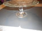 Kristallen taartschotel op voet, Ophalen of Verzenden