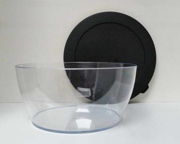 Tupperware Saladier « Clear » 4 Litre - Transparent & Noir
