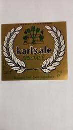 Bière Karls, étiquette (147), Comme neuf, Enlèvement ou Envoi