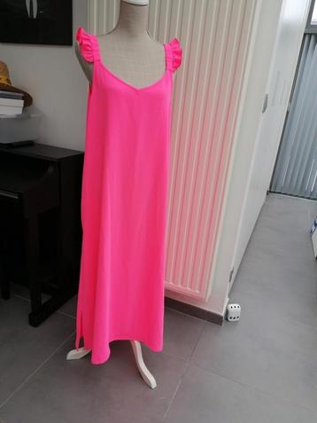 Fluo roze jurk kleed LaLotti, maat 46. Zomerjurk. 