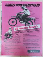 advertentie Suzuki TS50 ER en Susie (1982), Collections, Marques & Objets publicitaires, Enlèvement ou Envoi
