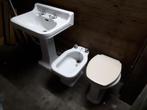 Vintage lavabo, bidet, wasbakje en wc., Steen, Overige typen, Gebruikt, Ophalen