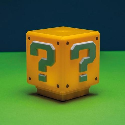 Super Mario Veilleuse Bloc Question - Lumière & Son rétro, Huis en Inrichting, Lampen | Tafellampen, Nieuw, Verzenden